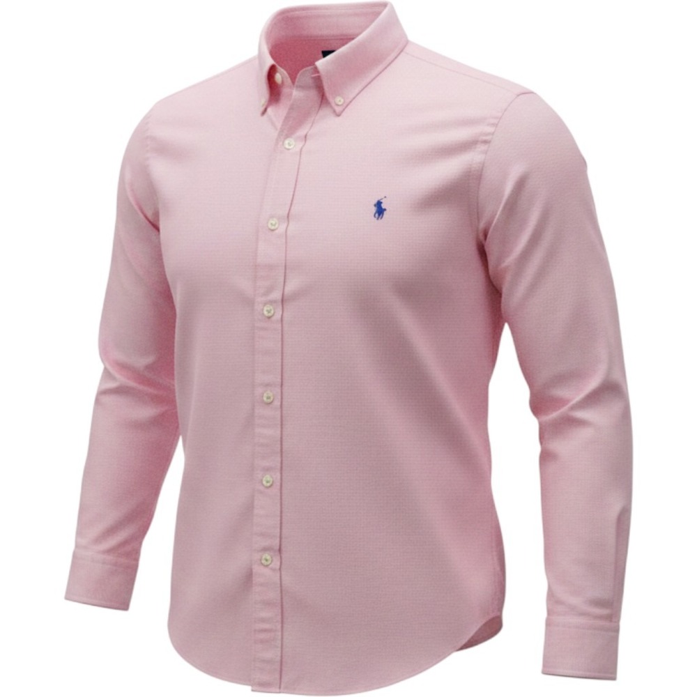 Polo Ralph Lauren Mens XL Pink 100% Linen Classic Fit Button Down Shirt 4194